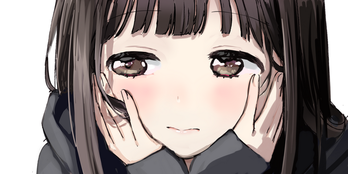 Girl with Brown Eyes and Black Hair