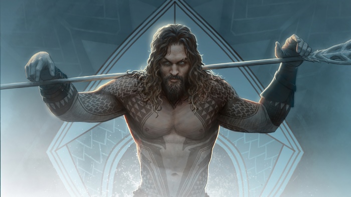 Aquaman holding his trident