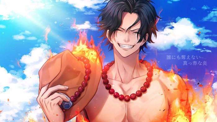 Portgas D. Ace Smiling with Flames