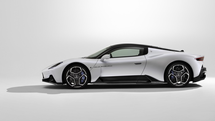 Maserati MC20 supercar in white