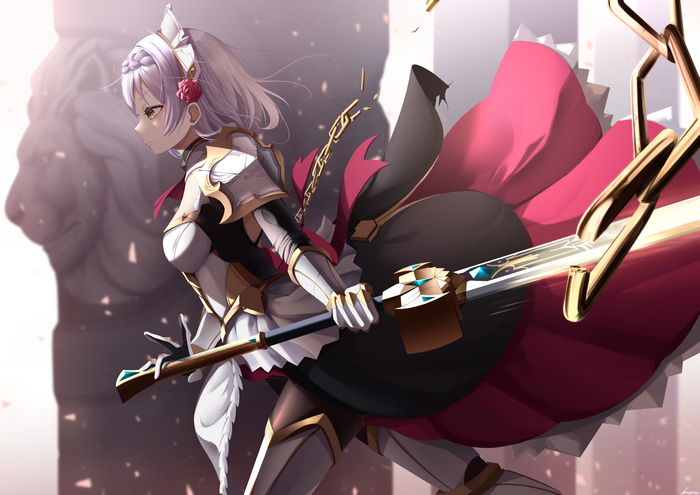 Noelle Genshin Impact 4K Artwork Action Pose