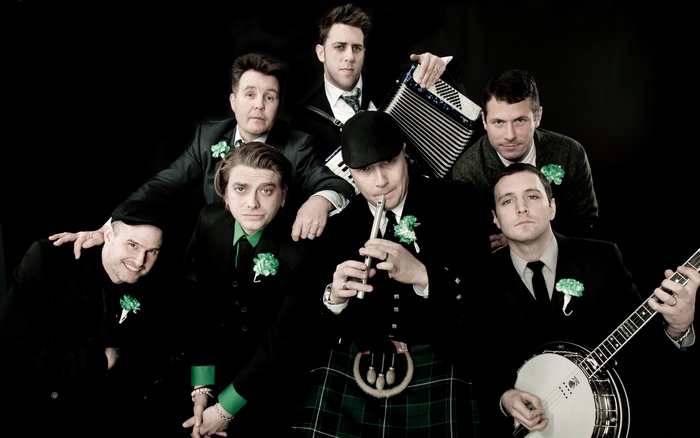 Dropkick Murphys band members with instruments