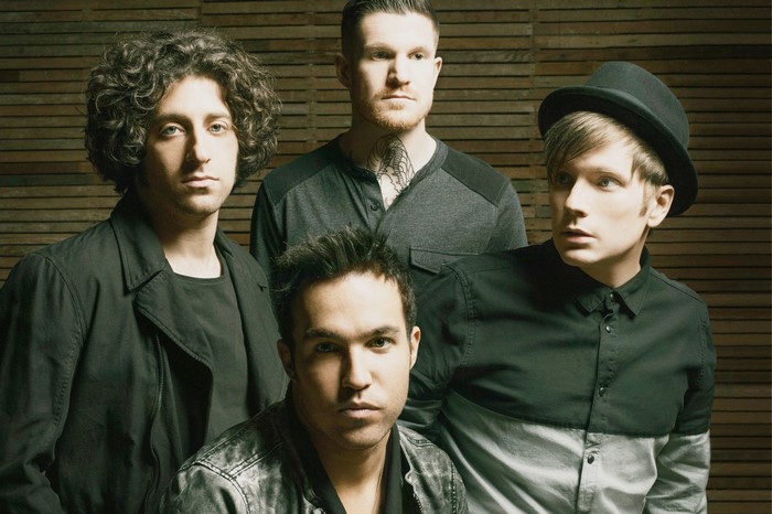 Fall Out Boy band members posing