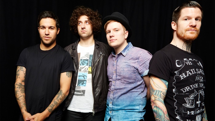 Fall Out Boy band members posing