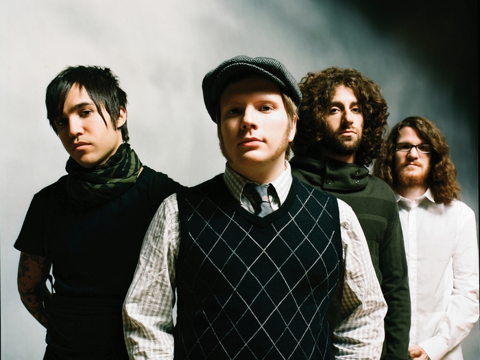 Fall Out Boy band members posing