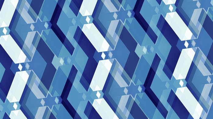 Abstract Blue Geometric Pattern 4K