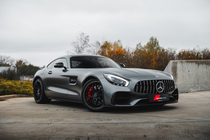 Silver Mercedes-AMG GT S Sport Car