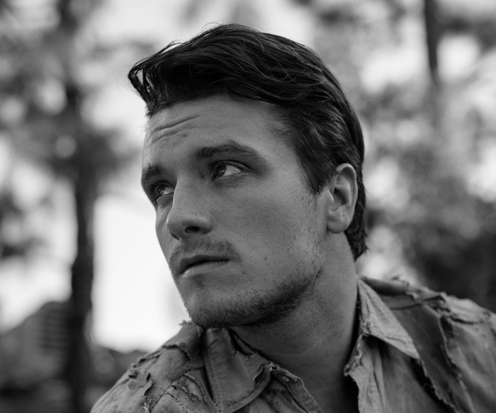 Josh Hutcherson Black and White Portrait