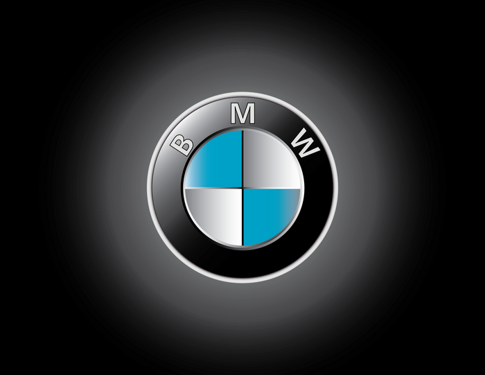 BMW logo on a dark background