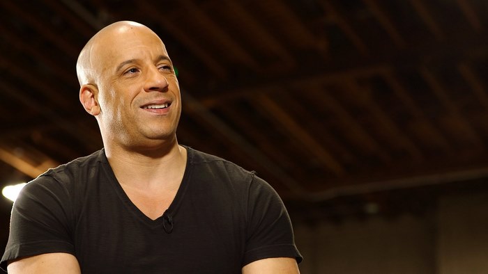 Vin Diesel in a black t-shirt