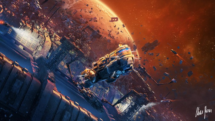 Junkyard Veterans in a Space Station