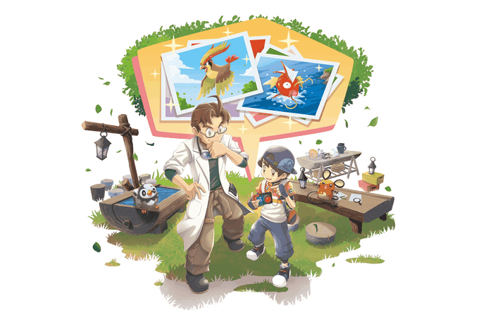New Pokémon Snap Professor and Young Trainer