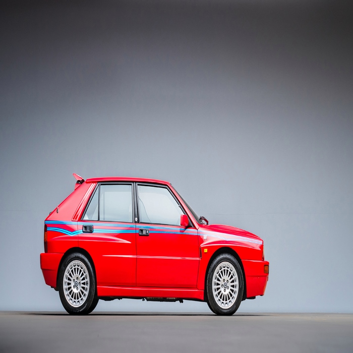 Red 1994 Lancia Delta Integrale Evo 2