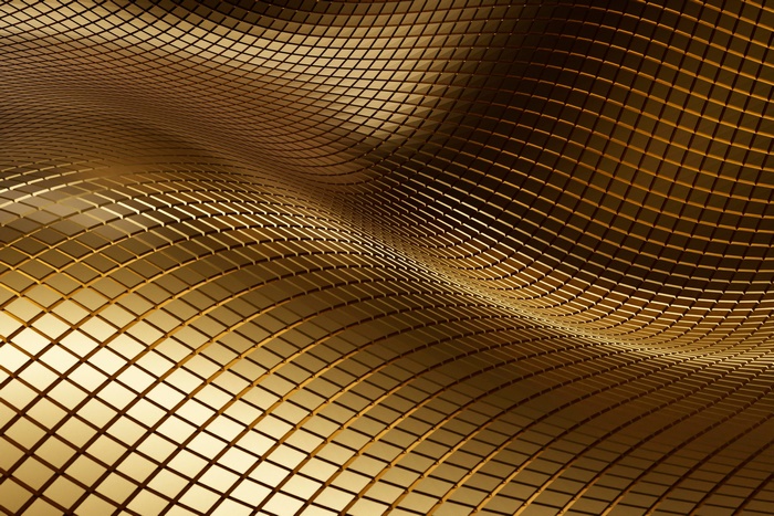 Abstract Golden Wave Texture Design