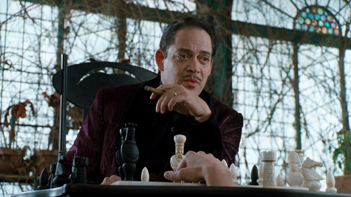 Gomez Addams Plays Chess with Thing