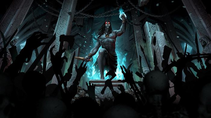 Iratus Lord of the Dead summoning blue fire