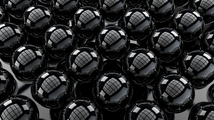 Abstract Black Balls 3D CGI