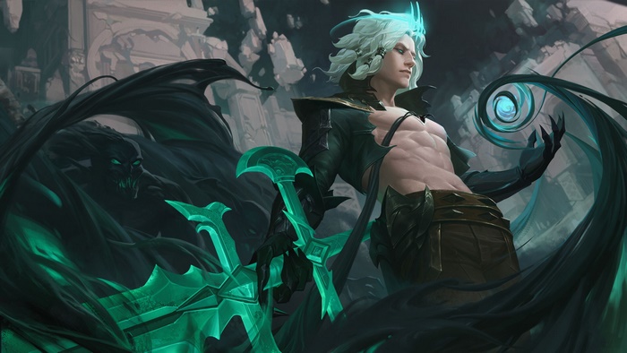 Viego from League of Legends in Shadowed Battle