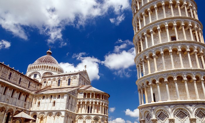 Leaning Tower of Pisa and Cathedral in Italy