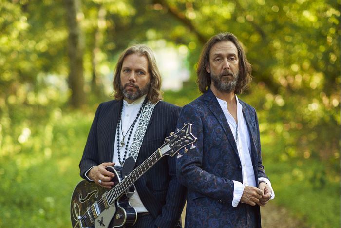 The Black Crowes in a forest setting