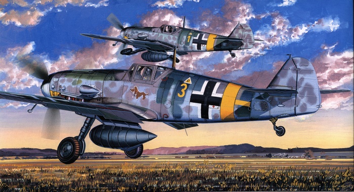Messerschmitt Bf 109 aircraft in flight