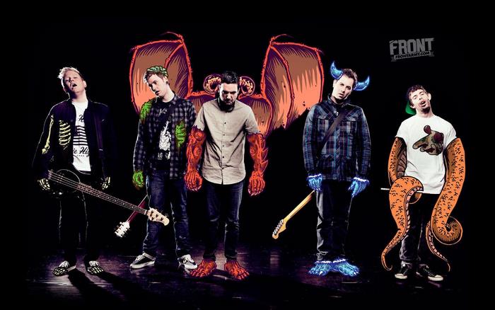 A Day To Remember band members with monster costumes