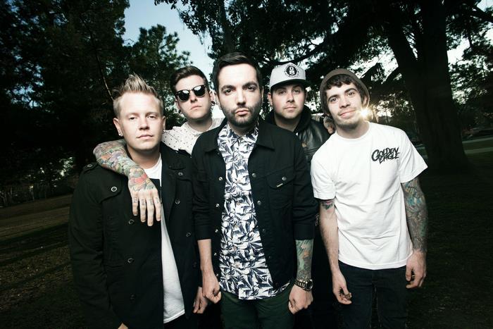 A Day To Remember band members posing outdoors