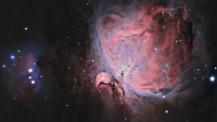 The Orion Nebula in Space with Stars