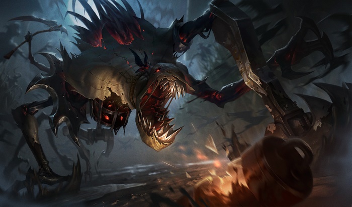 Fiddlesticks (League of Legends) attacking