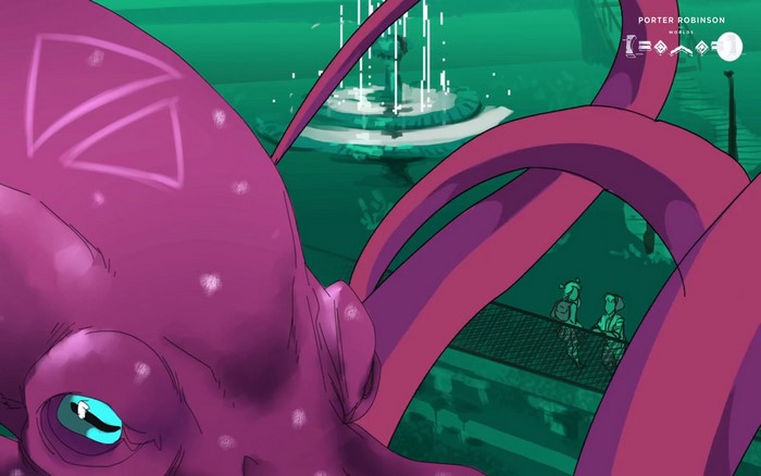 Porter Robinson Worlds Octopus and People