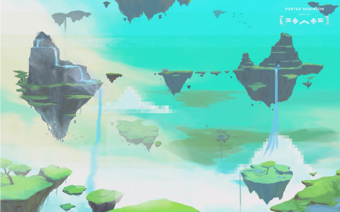 Porter Robinson Worlds floating islands landscape