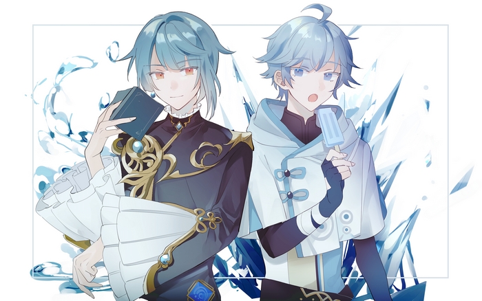Xingqiu and Chongyun from Genshin Impact