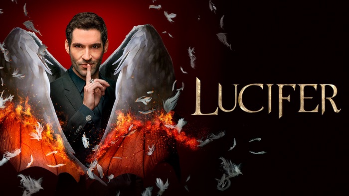Lucifer with Angel Wings and Fire