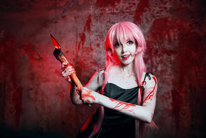 Yuno Gasai Cosplay with Bloody Axe