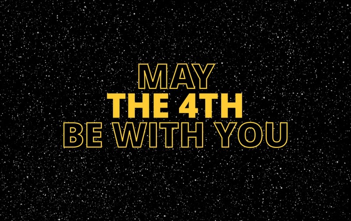 May the 4th Be With You Star Wars text