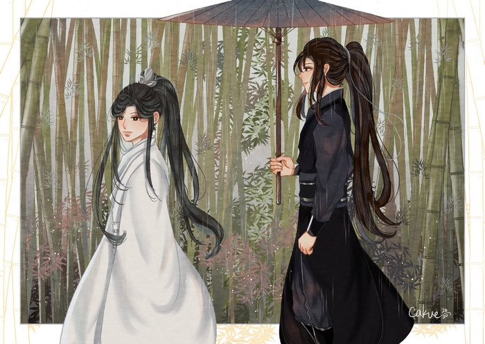 Mo Ran and Chu WanNing in the rain