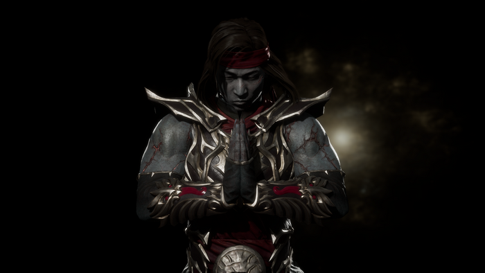 Liu Kang praying with hands clasped