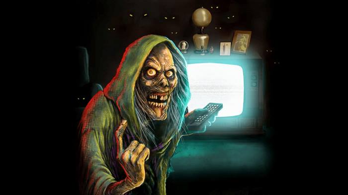 Creepshow zombie watching TV