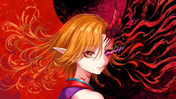 Girl with Horns and Pointed Ears
