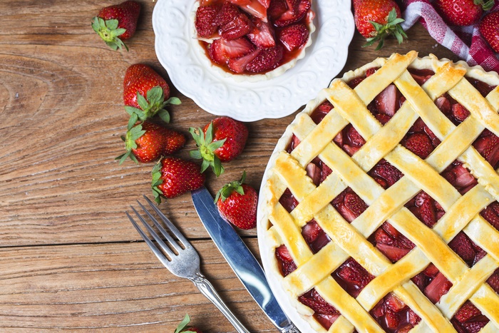 Strawberry Pie and Tart with Fresh Berries