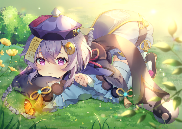 Qiqi from Genshin Impact in Sunlit Meadow 4K