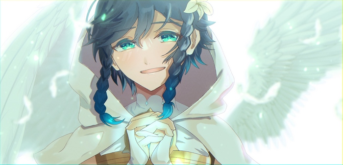 Venti from Genshin Impact with wings