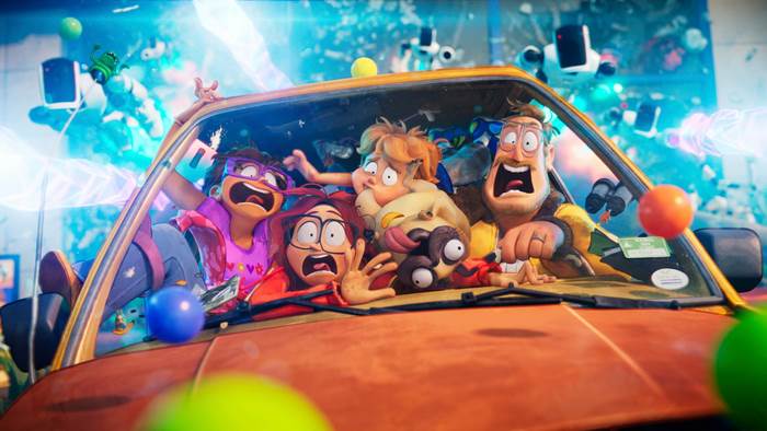 The Mitchells Vs. The Machines Family in Car