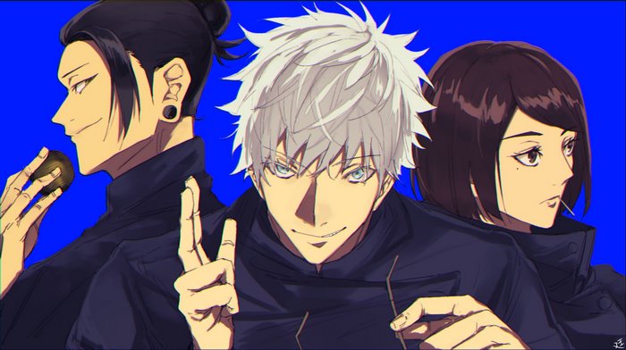 Jujutsu Kaisen: Satoru Gojo, Suguru Geto, and Shoko Ieiri