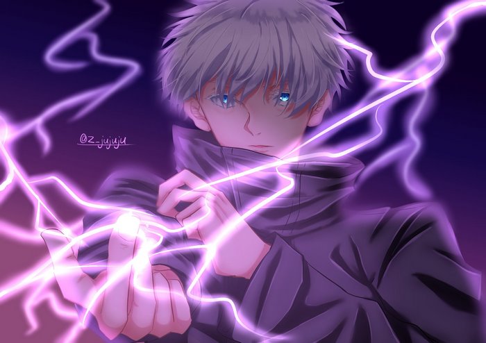 Satoru Gojo with Purple Lightning