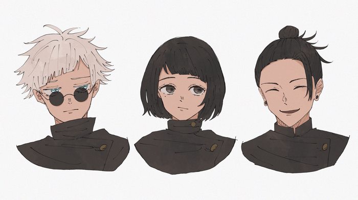 Jujutsu Kaisen: Gojo, Ieiri, and Geto