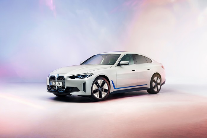 White BMW Electric Car 4K