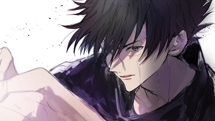 Megumi Fushiguro with black hair