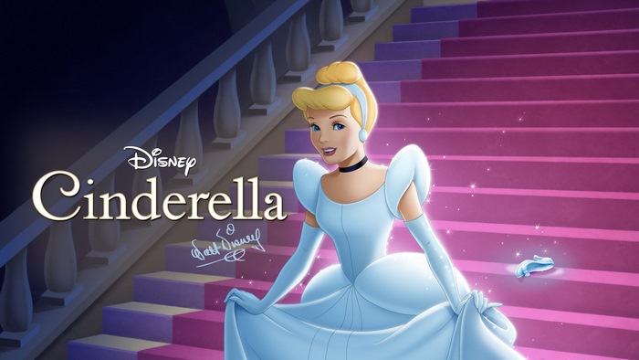 Disney Cinderella on Pink Stairs