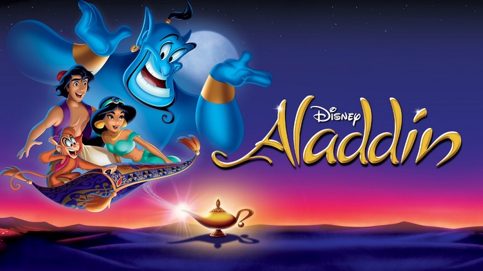 Disney Aladdin Movie Poster with Genie